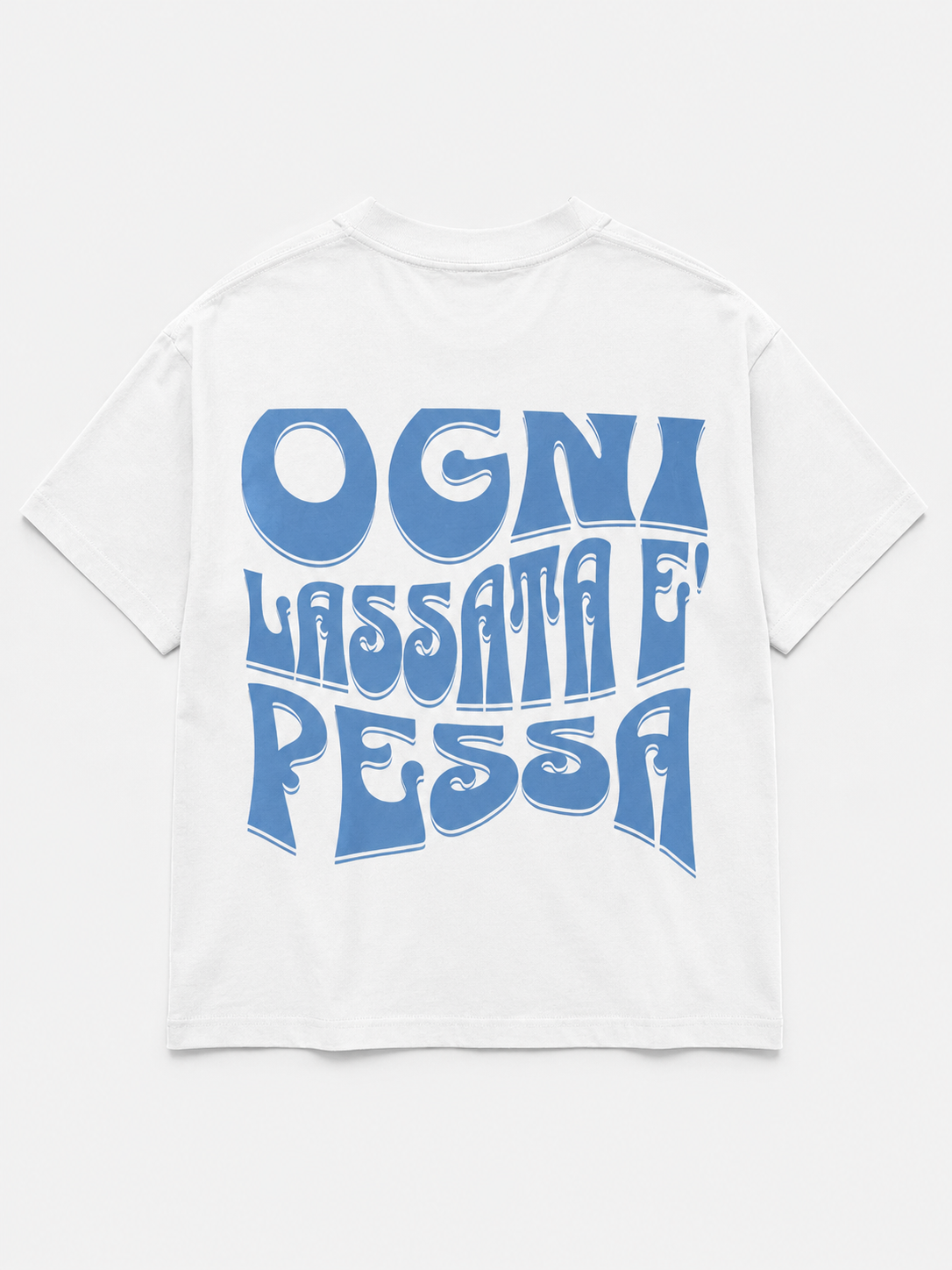 T-shirt bianca futtitinny con stampa Ogni lassata è persa