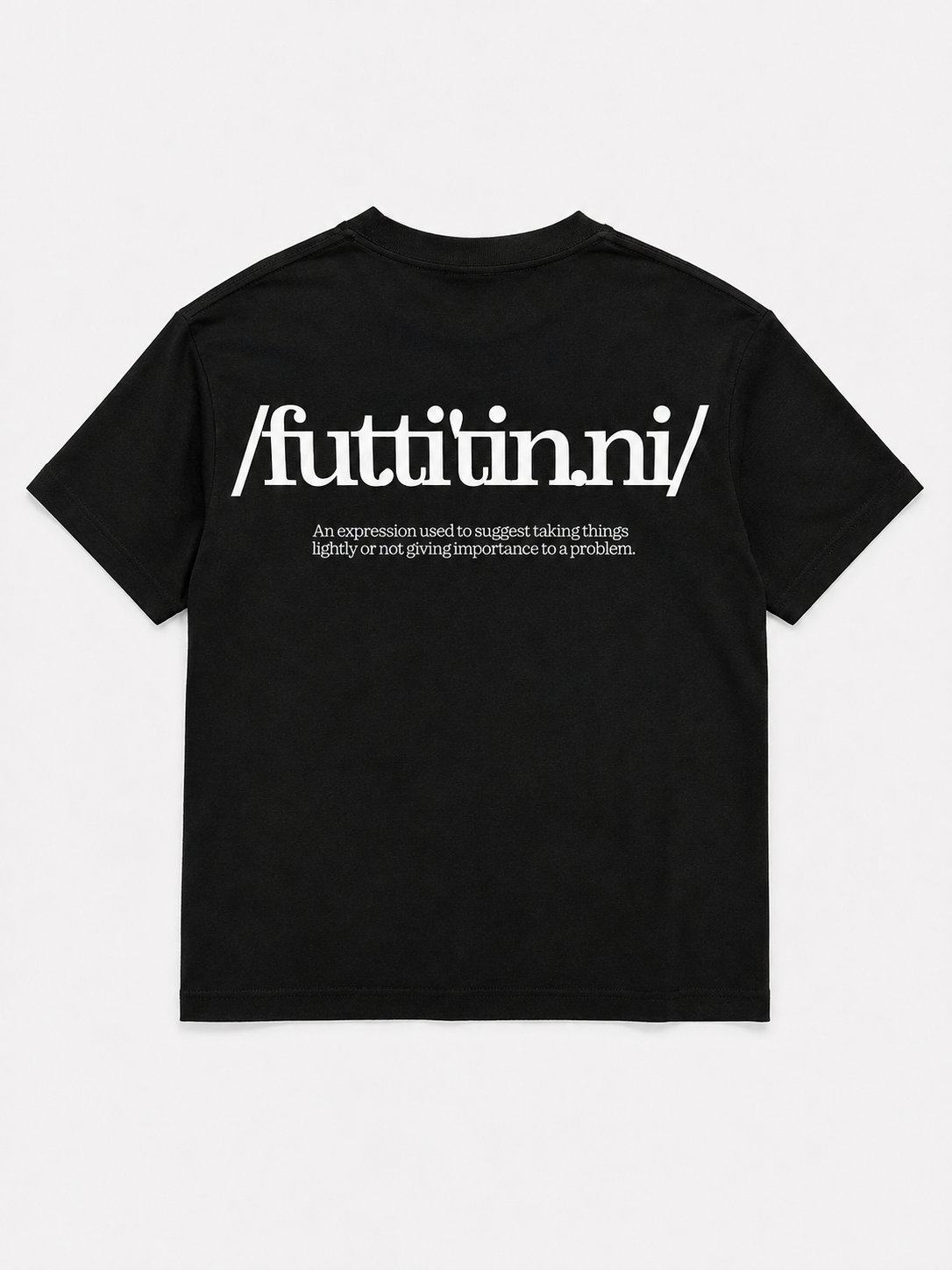 T-shirt nera futtitinny con stampa Dictionary