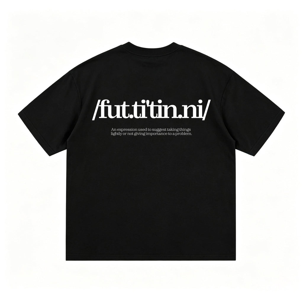 T-shirt nera Not in the dictionary — retro
