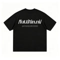 T-shirt nera Not in the dictionary — retro