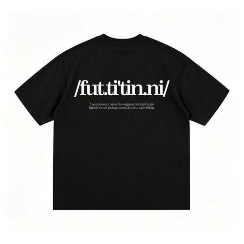T-shirt nera Not in the dictionary — retro