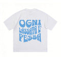 T-shirt bianca Ogni lassata è pessa — retro